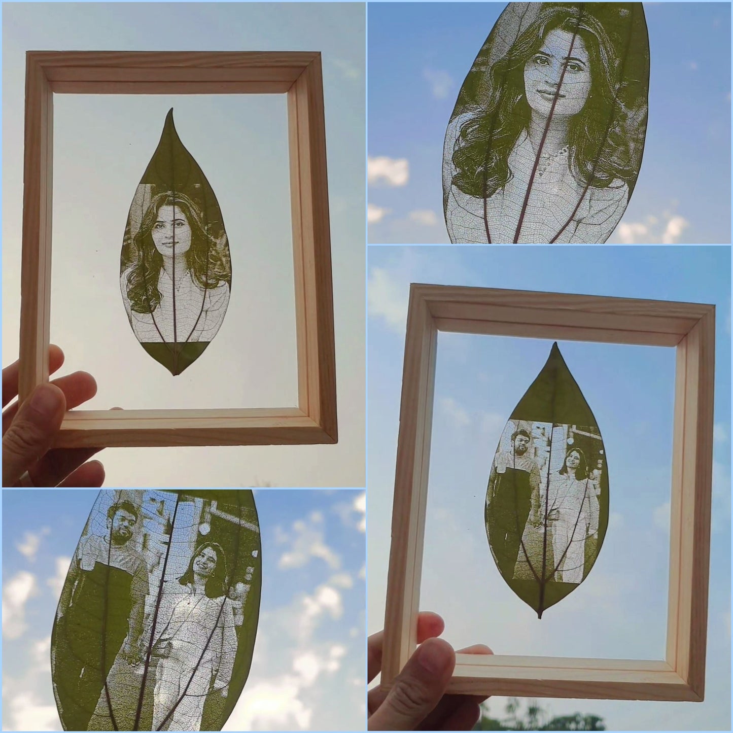 מסגרת עלה זיכרון חרוטה בהתאמה אישית